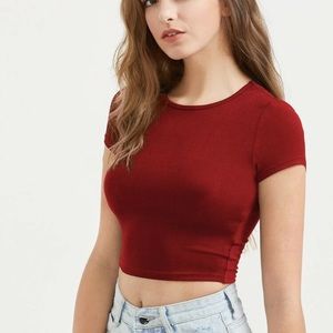 Red crop top